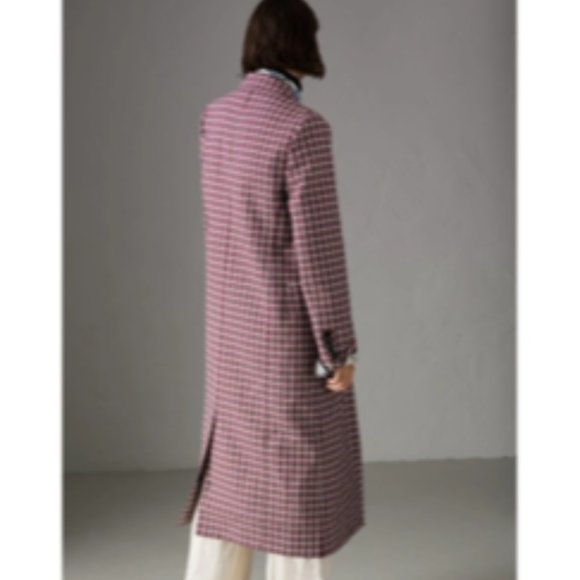 Burberry Burgundy Double Faced Cotton Twill Tailored Coat - Picture 5 of 11